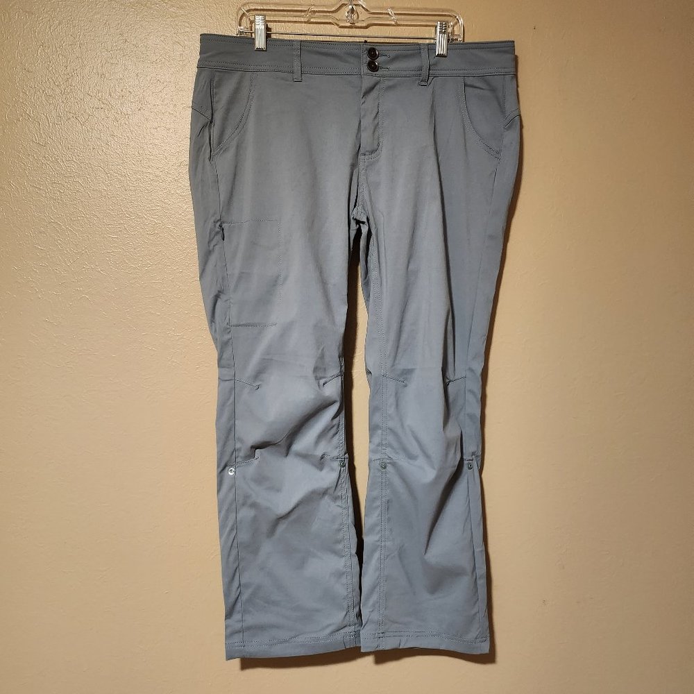 Prana Smoky Blue Halle Straight Short Seam Pants Size 16